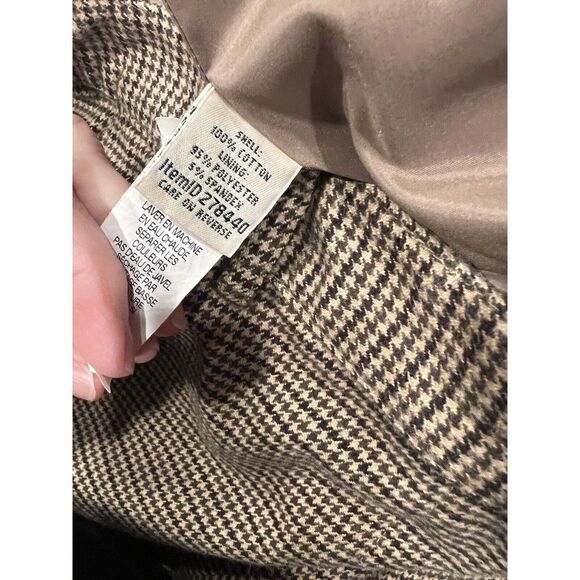 LL Bean Skirt Womens Sz 12P Houndstooth Equestrian Classic Fit Vintage Tan Brown - Picture 6 of 9